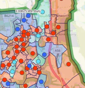 Live Seat Data Map: Bury North Live Seat Data Map: Bury North