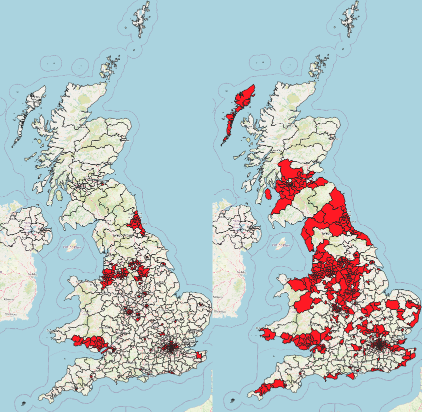 Seats Labour Held Before and After 2024 General Election