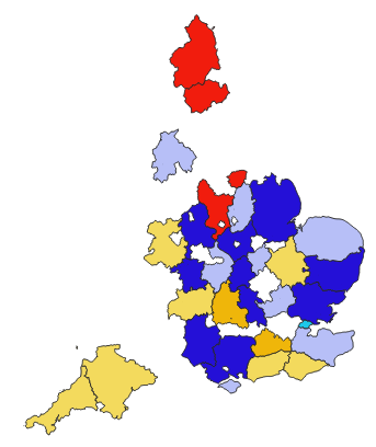 Approximate predictions of authorities originally scheduled for elections in 2025