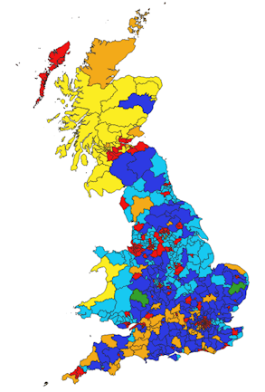 GB Seat Prediction Map February 2025