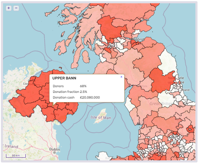 CAF map of UK with seat pop-ups